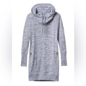 Athleta long sleeve oversized tunic with drawstring cowl neck (size XS)